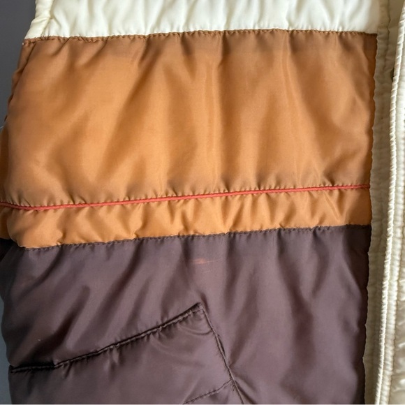 Vintage AVENTURA Grunge Brown Tan Cream Puffy Vest Earth Tones XL - Picture 5 of 13